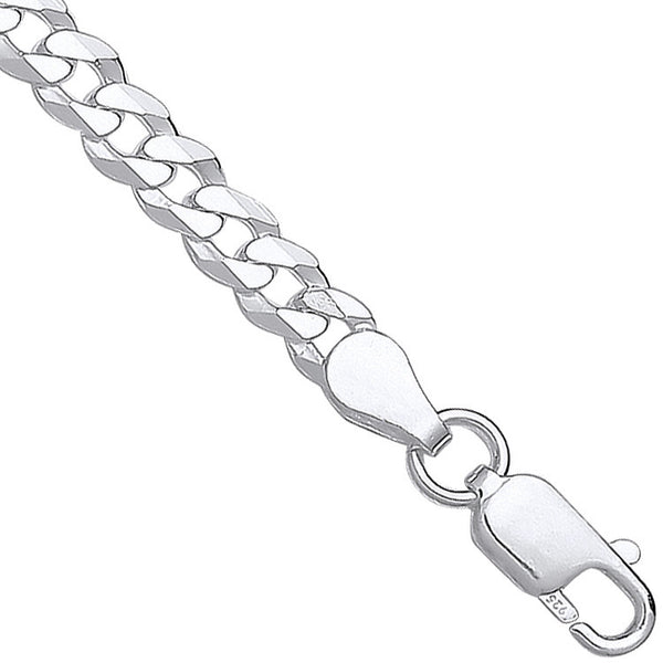 Silver 4.3mm Economy Flat Curb Chain