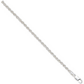 Silver 4.3mm Hollow Rope Chain/bracelet