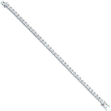 Silver 4.3mm Princess Cut CZ Tennis Bracelet
