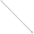 Silver 4.7mm Rubover 3.7mm CZ Tennis Bracelet