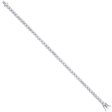 Silver 4.7mm Rubover 3.7mm CZ Tennis Bracelet