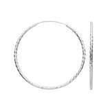 Silver 40mm Hoop Earrings