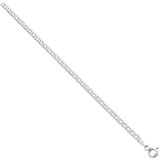 Silver 4mm Double Link Curb