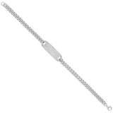 Silver 5.0mm Curb Id Ladies Bracelet