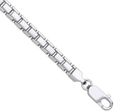 Silver 5.2mm Flat Box Link Chain Bracelet
