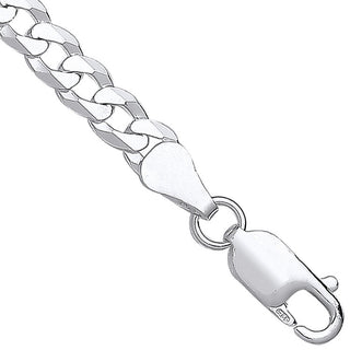 Silver 5.3mm Economy Flat Curb Chain