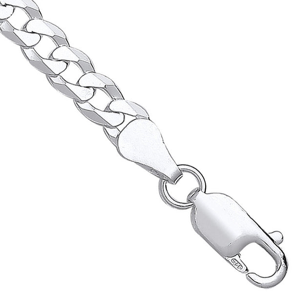 Silver 5.3mm Economy Flat Curb Chain