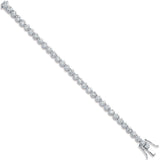 Silver 5.3mm Rubover CZ Tennis Bracelet