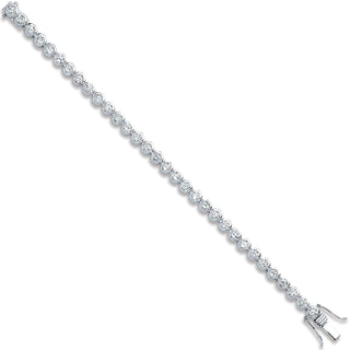Silver 5.3mm Rubover CZ Tennis Bracelet