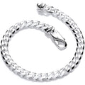 Silver 5.7mm Curb Gents 8" Bracelet