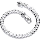 Silver 5.7mm Curb Gents 8" Bracelet