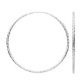 Silver 50mm Hoop Earrings