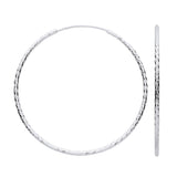 Silver 50mm Hoop Earrings