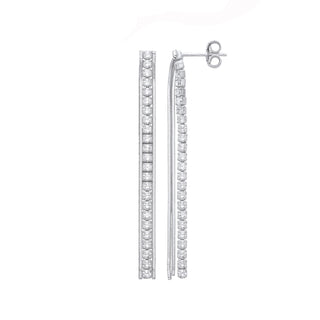 Silver 55mm Drop Earrings