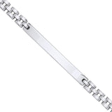 Silver 5mm Fancy Link Id Bracelet