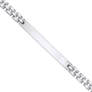 Silver 5mm Fancy Link Id Bracelet