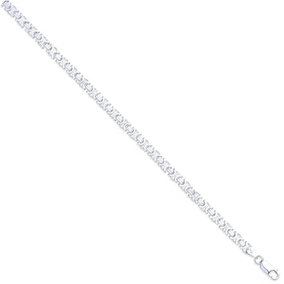 Silver 5mm Flat Byzantine Chain 07