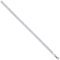 Silver 5mm Flat Pave Curb Chain