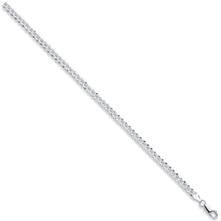 Silver 5mm Flat Pave Curb Chain