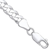 Silver 6.3mm Economy Flat Curb Chain