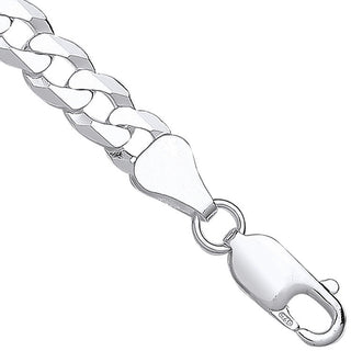 Silver 6.3mm Economy Flat Curb Chain