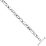 Silver 6mm Anchor Chain T-bar Ladies Bracelet