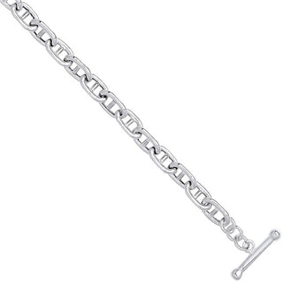 Silver 6mm Anchor Chain T-bar Ladies Bracelet