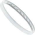 Silver 6mm D/c D-shaped Slave Bangle