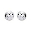 Silver 6mm Disco Half Ball Earrings