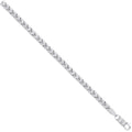 Silver 6mm Franco CZ Set Chain/bracelet