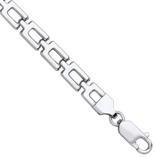 Silver 6mm Open Link Chain Bracelet