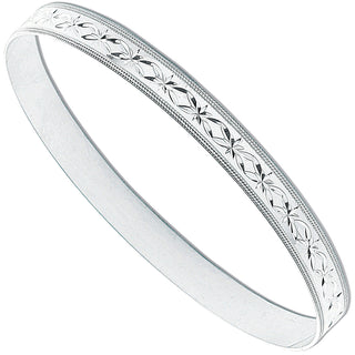 Silver 7mm D/c Slave Bangle