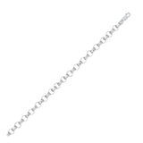 Silver 8.0mm Plain & Engraved Link Belcher Chain/bracelet