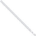 Silver 8.5mm Economy Flat Curb Chain