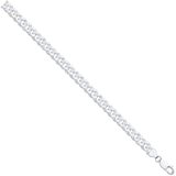 Silver 8.5mm Economy Flat Curb Chain