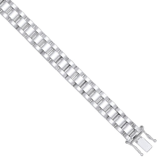 Silver 8mm Fancy Link Kids Bracelet