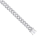 Silver 8mm Fancy Link Ladies Bracelet