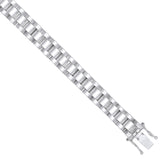 Silver 8mm Fancy Link Ladies Bracelet