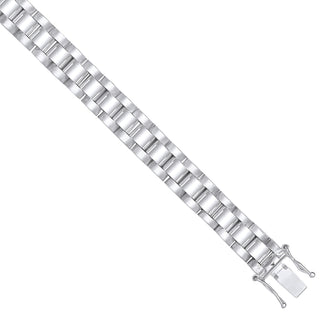 Silver 8mm Fancy Link Ladies Bracelet