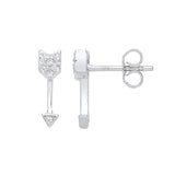 Silver Arrow CZ Studs