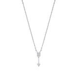 Silver Arrow Drop Pendant Chain 16