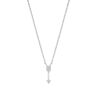 Silver Arrow Drop Pendant Chain 16