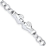 Silver Baby Boxing Gloves Belcher Bracelet
