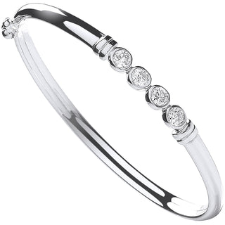 Silver Baby CZ Bangle 3.8g