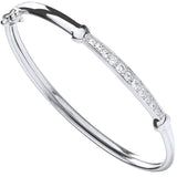 Silver Baby CZ Bangle 4g