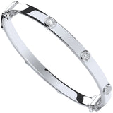 Silver Baby CZ Bangle 8g