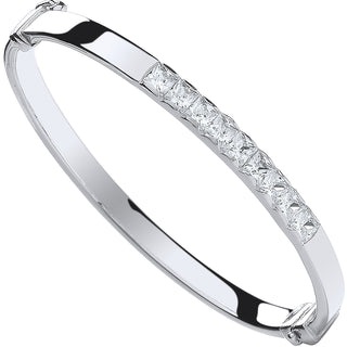 Silver Baby CZ Bangle 9g