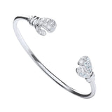 Silver Baby CZ Boxing Glove Bangle