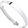 Silver Baby Expandable Id Bangle 3g