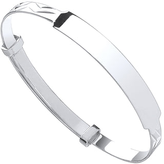 Silver Baby Expandable Id Bangle 3g